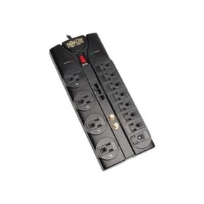 Tripp Lite 12-Outlet Protect It! Surge Suppressor with Telephone/Modem, Ethernet and Coaxial Protection, 8' Cord