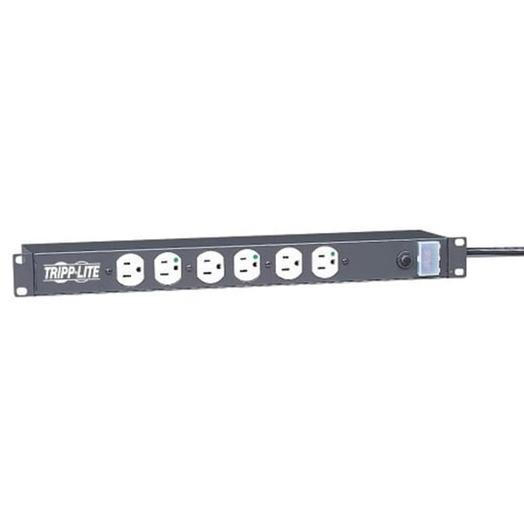 Tripp Lite 12 Outlet Rackmount Medical-Grade PDU Power Strip, NOT for Patient-Care Area, 15ft Cord, 5-15P-HG Plug (RS1215-HG) CA3