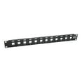 thumbnail image 1 of Tripp Lite 12-Port 1U Rack-Mount Unshielded Blank Keystone/Multimedia Patch Panel, RJ45 Ethernet, USB, HDMI, Cat5e/6 (N062-012-KJ), 1 of 4