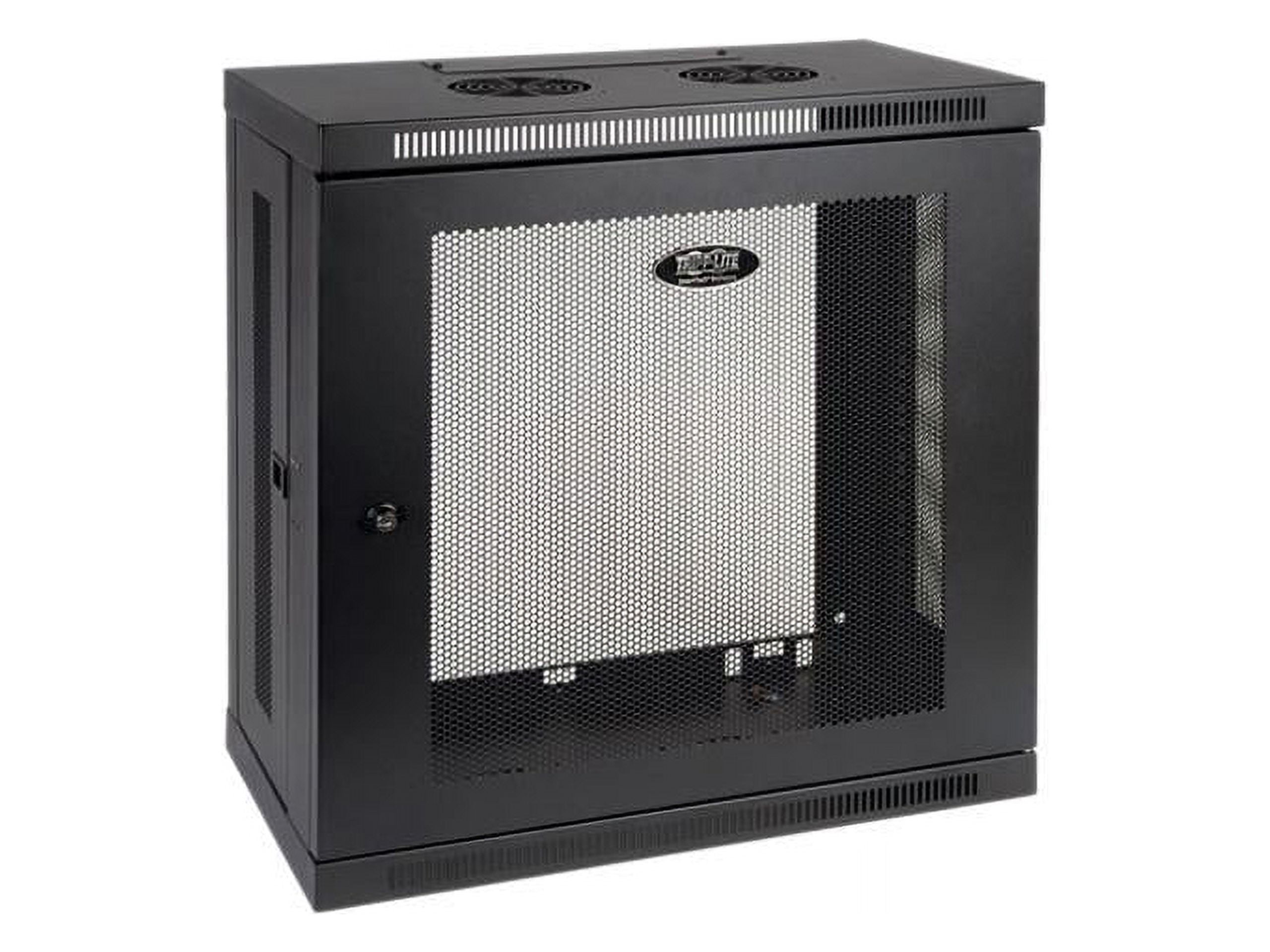 Eaton Tripp Lite Series SmartRack - Rack enclosure cabinet - low-profile, patch-depth, small - wall mountable - black - 12U - 19" - for P/N: NGS8C2POE