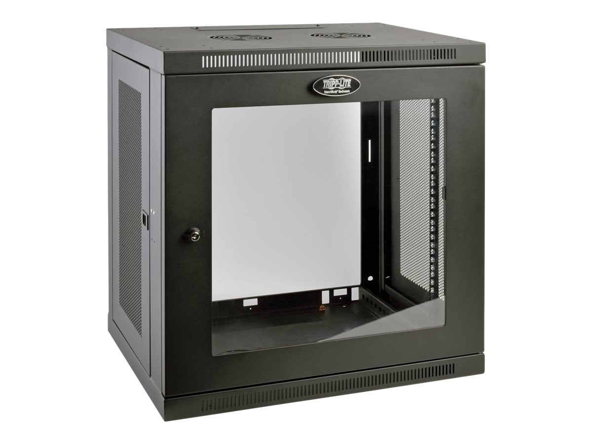 Tripp Lite 12u Wall Mount Rack Enclosure Server Cabinet W/ Glass Front Door - 19" 12u Wide X 16.50" Deep Wall Mountable For Server - Black Powder Coat - Steel - 90.72 Kg X Maximum Weight (srw12ug)