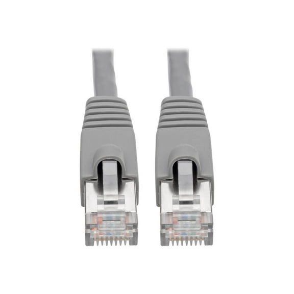 Eaton Tripp Lite Series Cat6a 10G Snagless Shielded STP Ethernet Cable RJ45 M/M PoE Gray 15 ft. 4.57 m