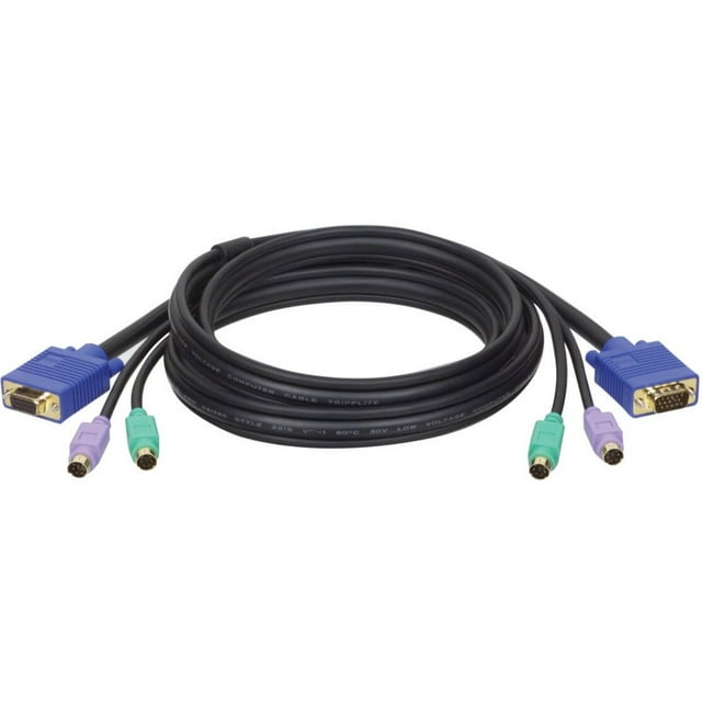 Tripp Lite 15ft PS/2 Cable Kit for B007-008 KVM Switch 3-in-1 Kit - 15ft - Black