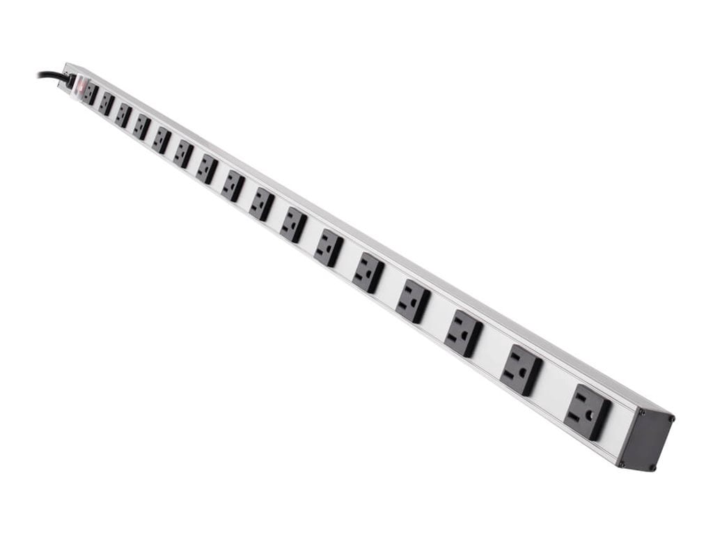 "Tripp Lite 16 Outlet Power Strip, Long Cord 15 ft, 120V, 15A, 48 inch Vertical Housing, Metal (PS4816)"