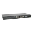 thumbnail image 1 of Eaton Tripp Lite series 16-Port Gigabit Ethernet Switch 10/100/1000Mbps, L2 Web-Smart Managed, 2 Dedicated Gigabit SFP Slots, 36 Gbps, Web Interface - Switch - smart - 16 x 10/100/1000 + 2 x Gigabit SFP - rack-mountable - AC 100 - 240 V, 1 of 5