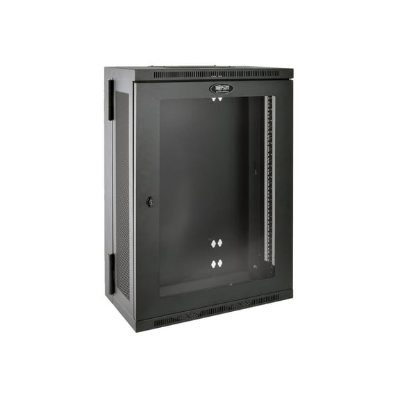 Eaton Tripp Lite Series 18U Wall Mount Rack Enclosure Hinged 13" Depth w Acrylic Window - Rack cabinet - wall mountable - black - 18U - 19"