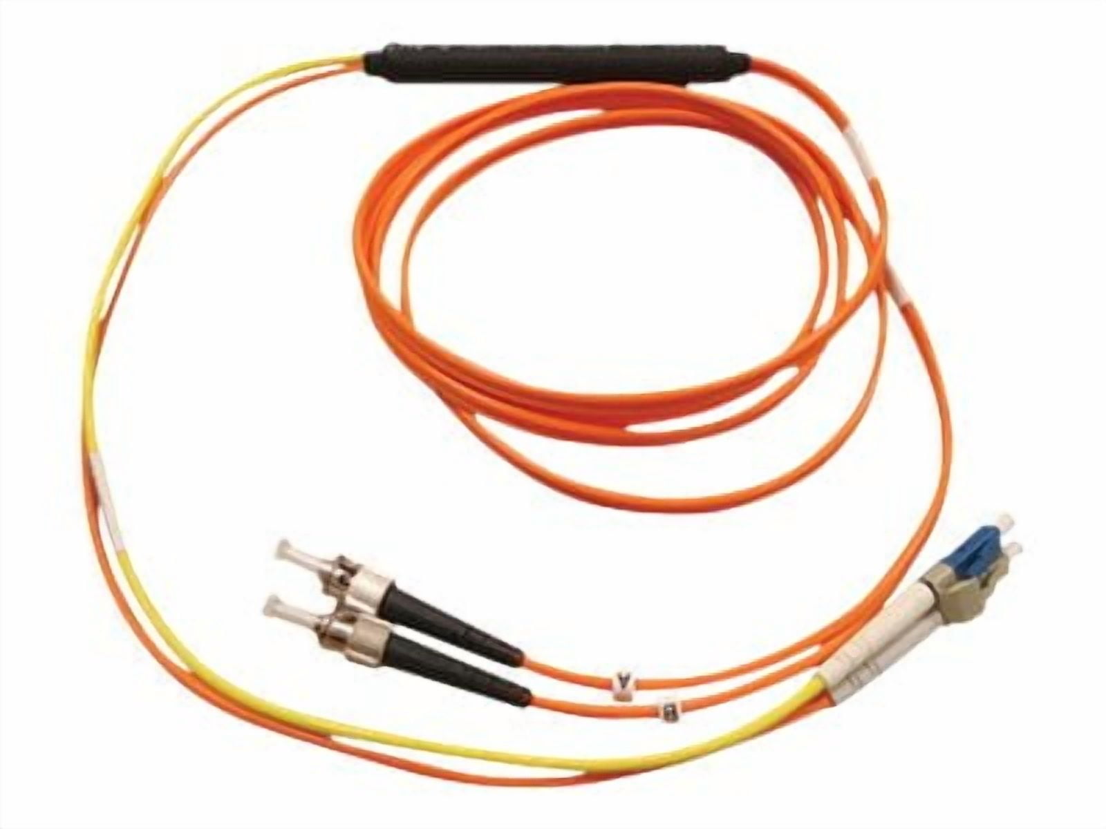 Eaton Tripp Lite Series Fiber Optic Mode Conditioning Patch Cable (ST/LC), 1M (3 ft.) - Mode conditioning cable - LC multi-mode, LC single-mode (M) to ST multi-mode (M) - 1 m - yellow, orange