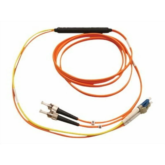 Eaton Tripp Lite Series Fiber Optic Mode Conditioning Patch Cable (ST/LC), 1M (3 ft.) - Mode conditioning cable - LC multi-mode, LC single-mode (M) to ST multi-mode (M) - 1 m - yellow, orange