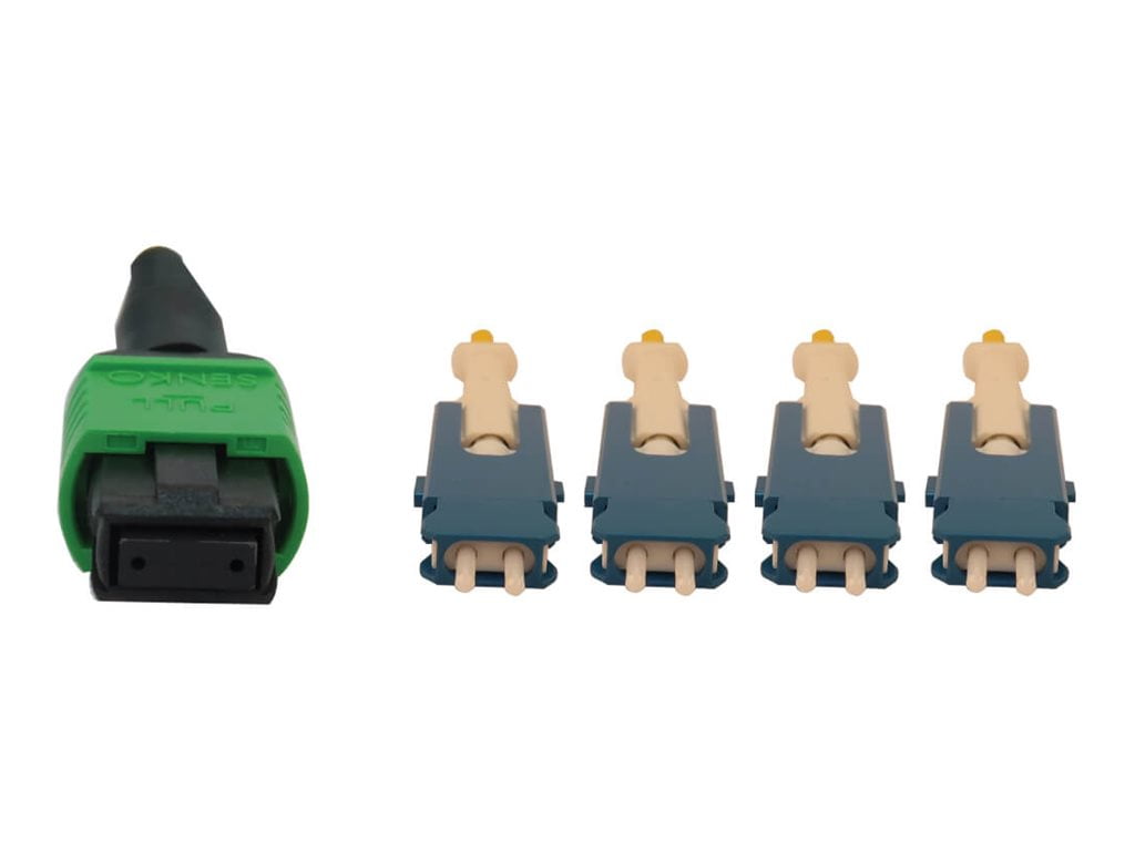 Tripp Lite 1m 40/100/400G Singlemode 9/125 OS2 Breakout Fiber Optic Cable Yellow