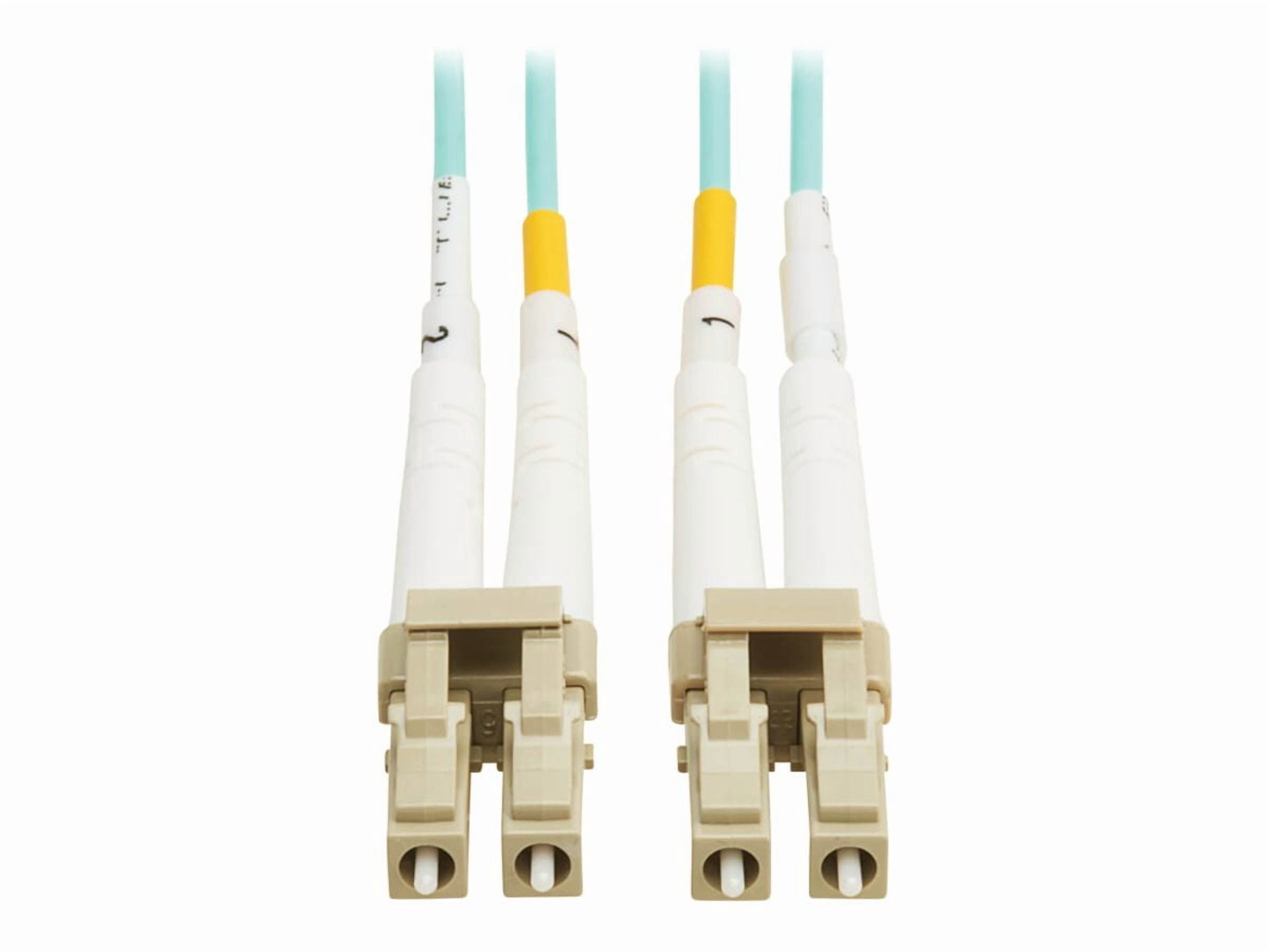 Eaton Tripp Lite Series 10Gb/40Gb/100Gb Duplex Multimode 50/125 OM4 LSZH Fiber Patch Cable [LC/LC], Aqua, 2M [6.6 ft.], TAA (n820-02m-om4taa)