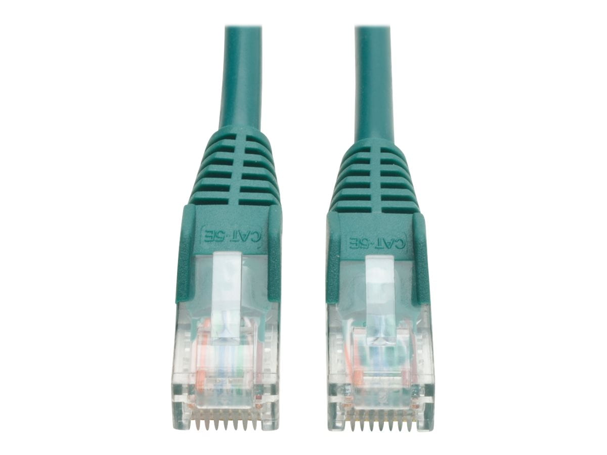 Eaton Tripp Lite Series Cat5e 350 MHz Snagless Molded (UTP) Ethernet Cable (RJ45 M/M), PoE - Green, 20 ft. (6.09 m) - Patch cable - RJ-45 (M) to RJ-45 (M) - 6.1 m - UTP - CAT 5e - IEEE 802.3ba - molded, snagless, stranded - green