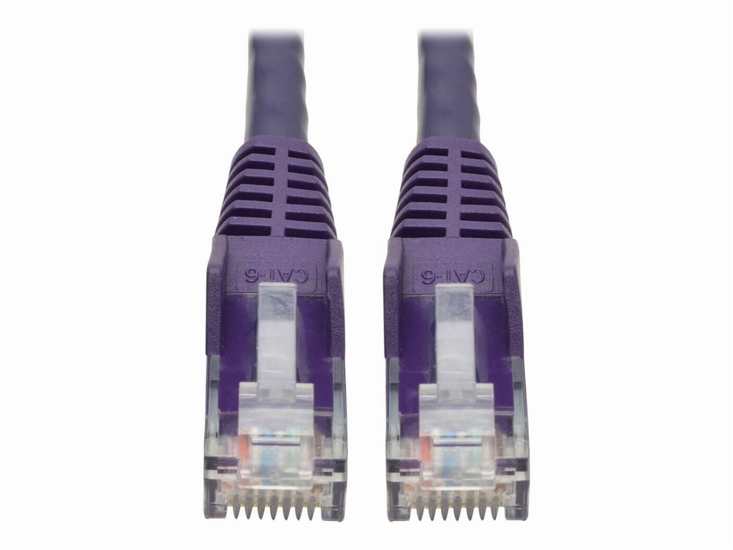 Eaton Tripp Lite Series Cat6 Gigabit Snagless Molded UTP Ethernet Cable RJ45 M/M PoE Purple 20 ft. 6.09 m