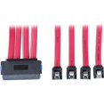 thumbnail image 1 of Tripp Lite 20in SAS Internal SAS Cable SFF-8484 to 4x 7Pin 4-in-1 20" - SATA / SAS cable - 4-Lane - 32 pin 4i MultiLane (F) to SATA (F) - 1.7 ft - red, 1 of 2