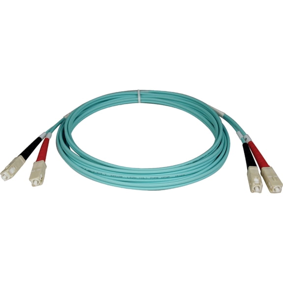 Tripp Lite 2M 10Gb Duplex Multimode 50/125 OM3 LSZH Fiber Optic Patch Cable SC/SC Aqua 6' 6ft 2 Meter - SC Male - SC Male - 6.56ft - Aqua Blue