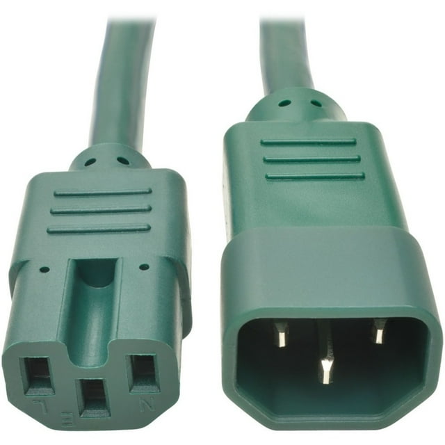 Tripp Lite 2ft Heavy-Duty Computer Power Cord (IEC-320-C14 to 320-C15), Green