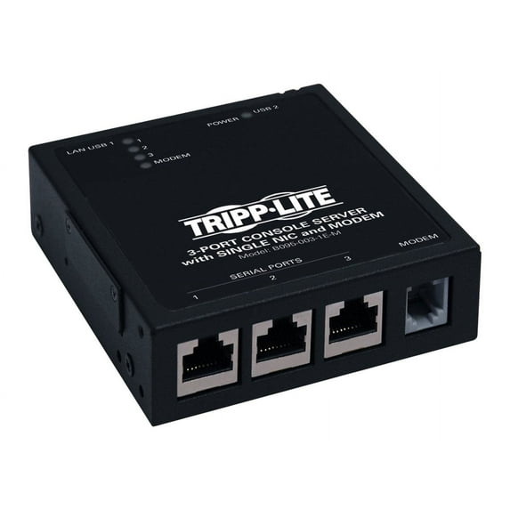 Eaton - Console server - 3 ports - 100Mb LAN, RS-232 - 1 x Mdm - TAA Compliant