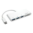 thumbnail image 1 of Tripp Lite 3-Port USB-C to USB-A 3x Hub Micro SD & SD/MMC Reader USB 3.1 Hub (u460-003-3am), 1 of 15