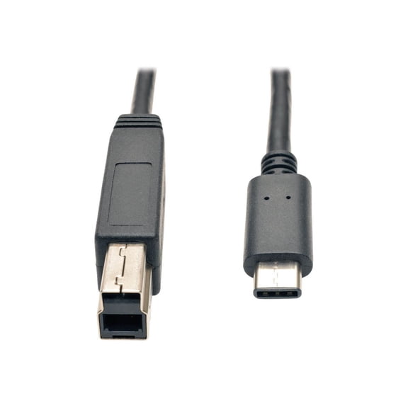 Tripp Lite 3 ft. USB 3.1 Gen 2 USB-C to USB-B Cable (M/M), 10 Gbps, 3' USB Type-C to Type-A, Fast Charging (U422-003-G2)