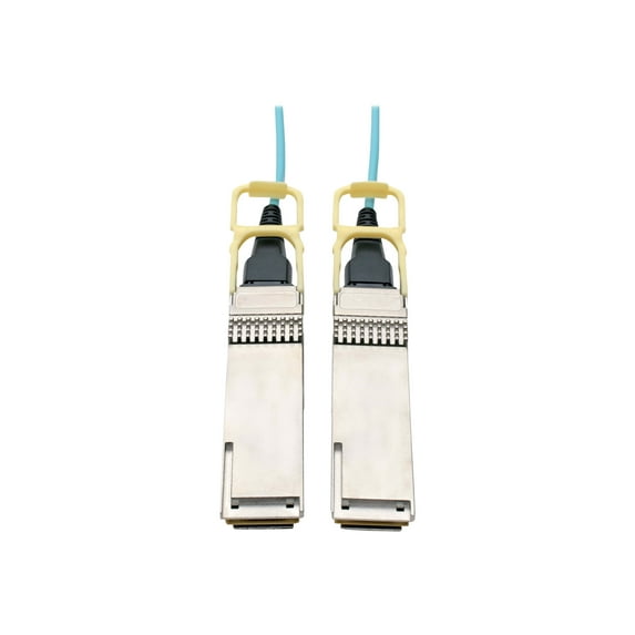 Tripp Lite 30m QSFP28 M/M Active Optical Cable - 100GbE, AOC - Aqua