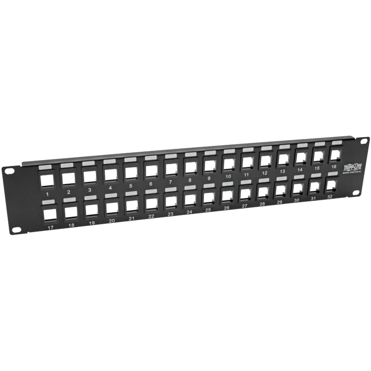 Tripp Lite 32-Port 2U Rack-Mount Unshielded Blank Keystone/Multimedia ...