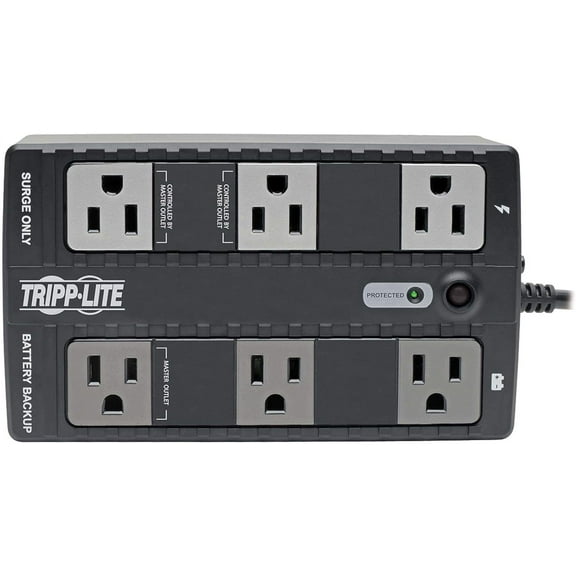 Tripp Lite 350VA UPS Battery Backup Surge Protector Efficient ENERGY-STAR Certified, AVR, 6-Outlet Uninterruptible Power Supply, Dataline Protection