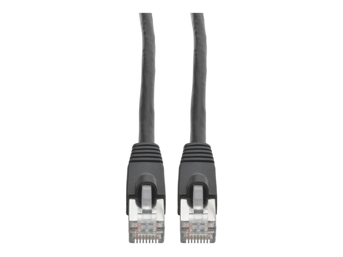 Eaton Tripp Lite Series Cat6a 10G Snagless Shielded STP Ethernet Cable (RJ45 M/M), PoE, Black, 35 ft. (10.67 m) - Patch cable - RJ-45 (M) to RJ-45 (M) - 35 ft - STP - CAT 6a - snagless, stranded - black