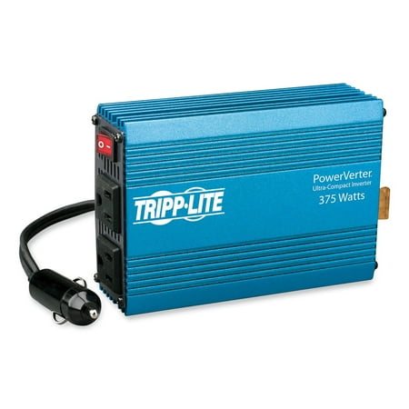Tripp Lite 375 W Car Power Inverter with 2 Outlets, Auto Inverter, Ultra Compact (PV375)