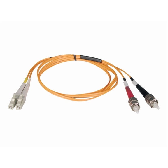 Tripp Lite 3M Duplex Multimode 50/125 Fiber Optic Patch Cable LC/ST 10' 10ft 3 Meter - LC Male - ST Male - 9.84ft - Orange