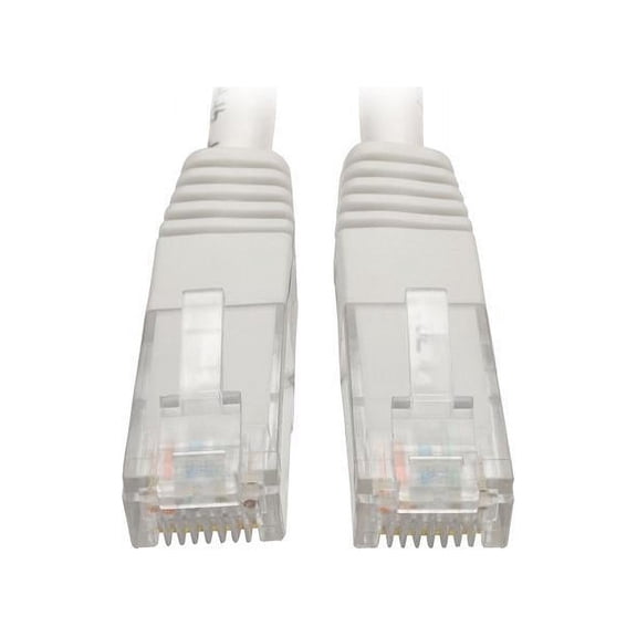 Tripp Lite 3ft Cat6 Gigabit Molded Patch Cable RJ45 M/M 550MHz 24 AWG White 3' (n200-003-wh)
