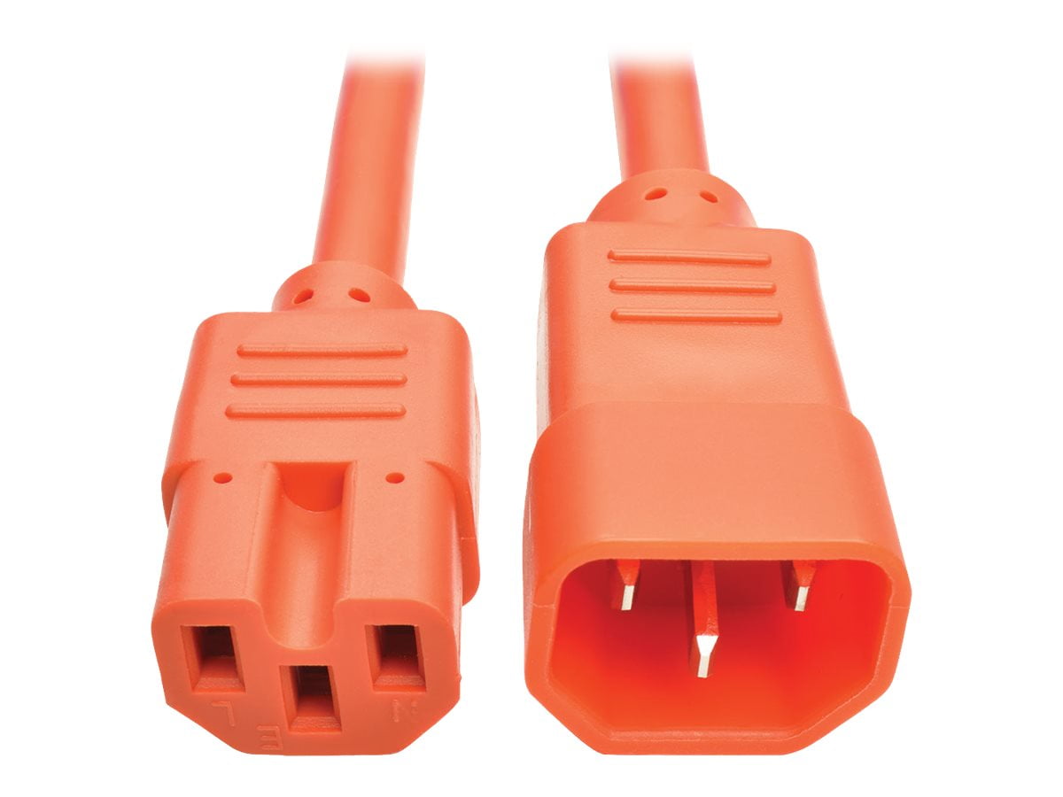 Tripp Lite 3ft Heavy-Duty Computer Power Cord (IEC-320-C14 to 320-C15), Orange