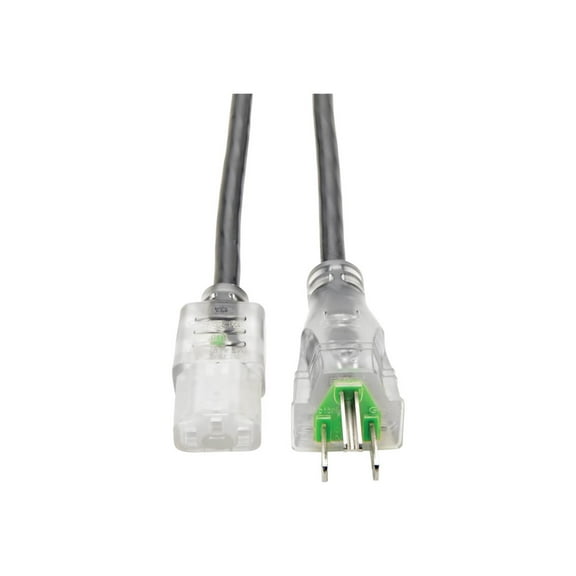 Tripp Lite 3ft Hospital-Grade Computer Power Cord with Clear Plugs, 16 AWG