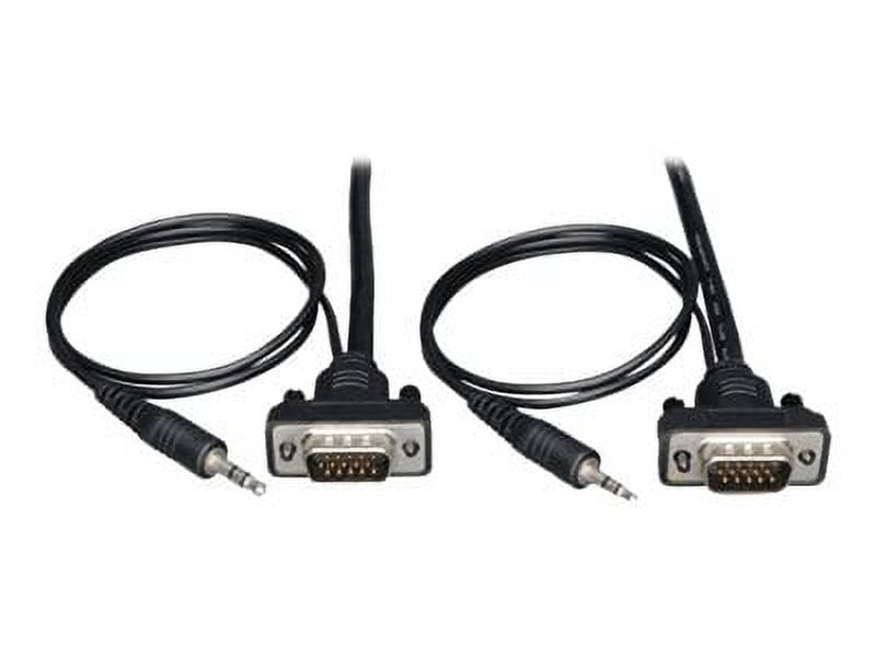 Tripp Lite 3ft Low-Profile High Resolution SVGA/VGA Monitor Cable w/ Audio