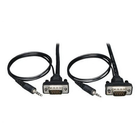 Tripp Lite 3ft Low-Profile High Resolution SVGA/VGA Monitor Cable w/ Audio