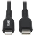 thumbnail image 1 of Tripp Lite Usb-c To Lightning Sync/ Cable, Mfi Certified - Usb 2.0, M/m, 3m (9.8ft) - Lightning Cable - Usb-c Male To Lightning Male - 10 Ft - Black, 1 of 5