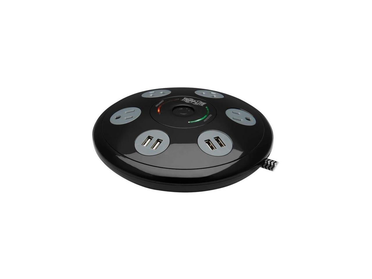 Tripp Lite 4 5-15R Outlets 4 USB-A Conference Surge Protector Black TLP406USBUFO