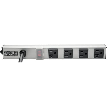 Tripp Lite 4 Outlet  & Cabinet Power Strip, 12 in. Length, 15ft Cord with 5-20P Plug (PS120420)