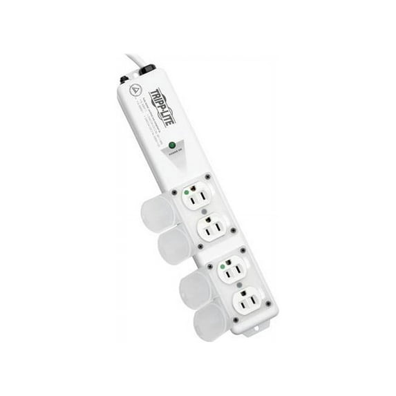Tripp Lite 4 Outlet Medical-Grade Power Strip, 15A Hospital Grade Outlets, 6ft Cord, Safety Covers, For Patient-Care Areas (PS-406-HGULTRA)