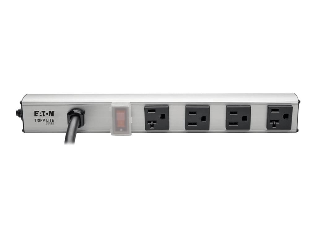 Tripp Lite 4-Outlet Power Strip, 120V, 15A, 15 Feet Cord, 5-20P, 12.00" (PS120420)