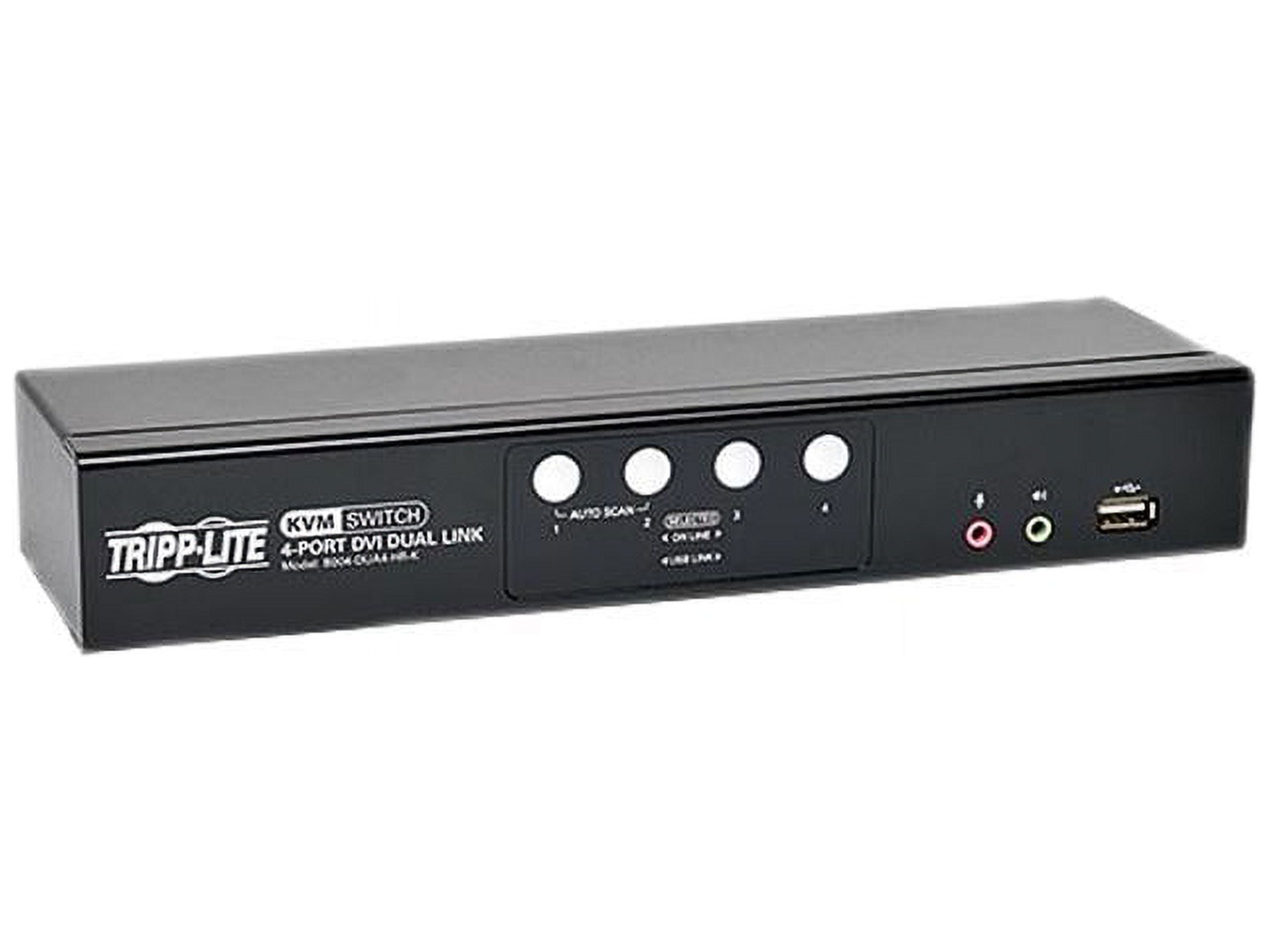 Tripp Lite 4-Port DVI Dual-Link / USB KVM Switch w/ Audio and Cables