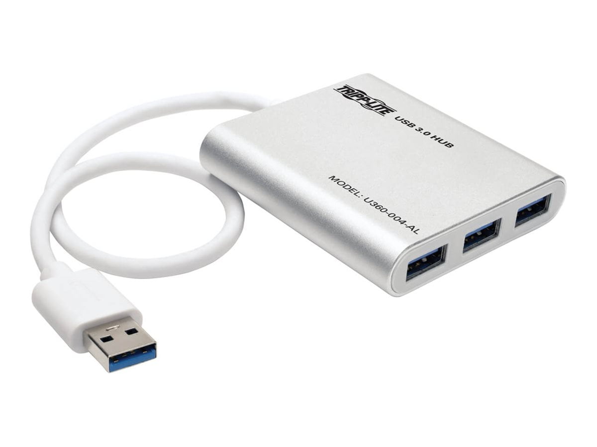 Tripp Lite 4-Port Portable USB 3.0 SuperSpeed Mini Hub, Aluminum
