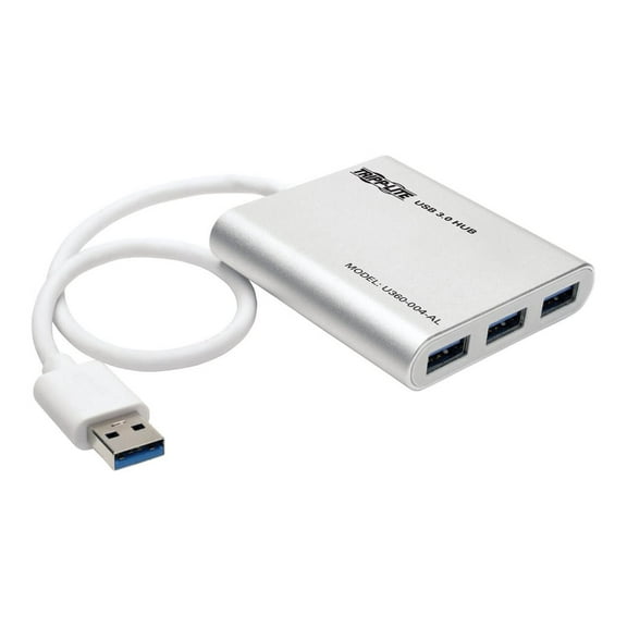 Tripp Lite 4-Port Portable USB 3.0 SuperSpeed Mini Hub, Aluminum