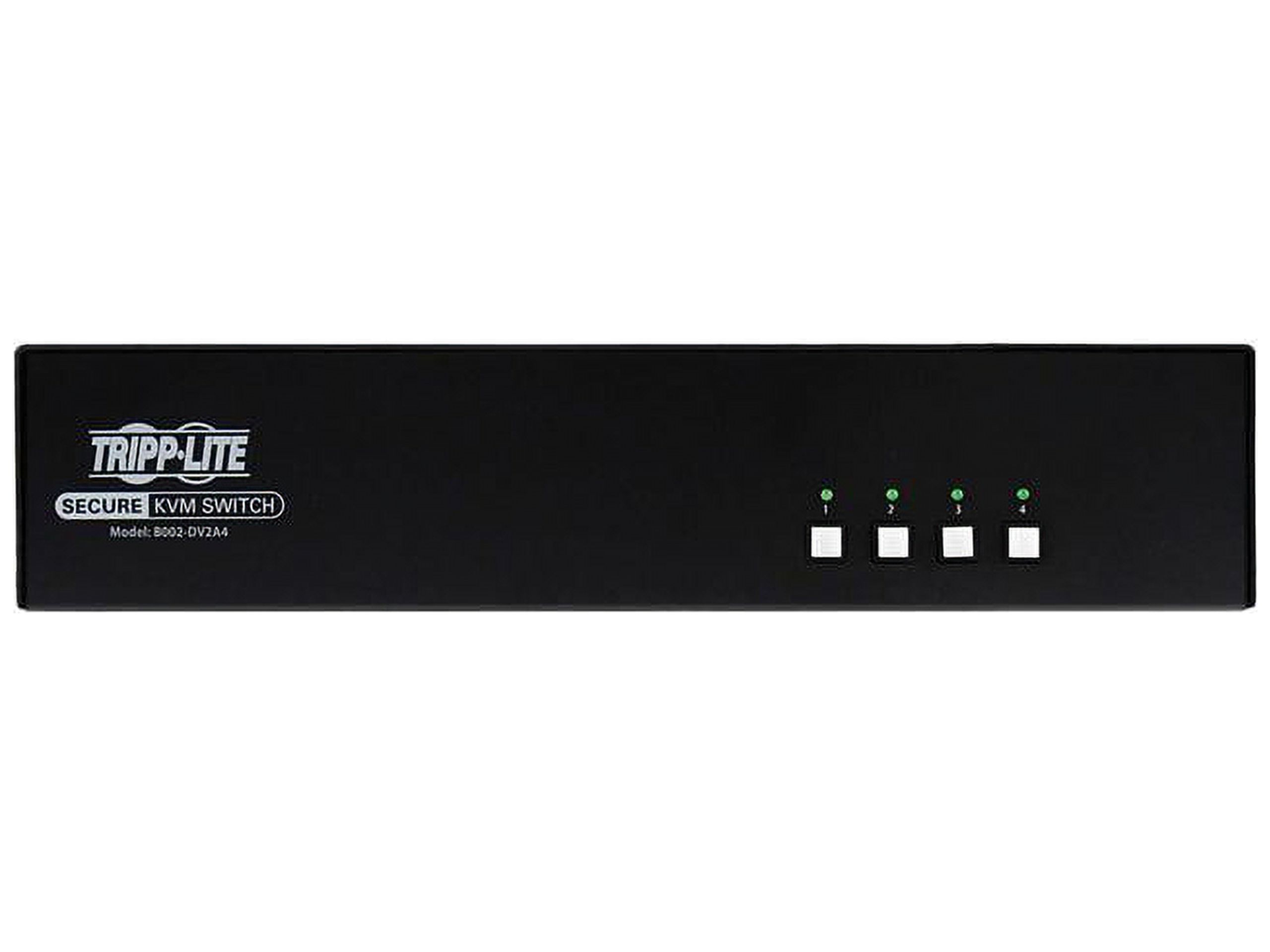 Tripp Lite 4 Port Secure KVM Switch, DVI to DVI, Dual Monitor, NIAP PP3.0 Certified, Audio, TAA-Compliant (B002-DV2A4) - image 1 of 4