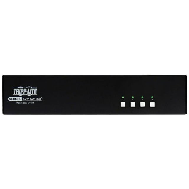 Tripp Lite 4 Port Secure KVM Switch, DVI to DVI, Dual Monitor, NIAP PP3.0 Certified, Audio, TAA-Compliant (B002-DV2A4)