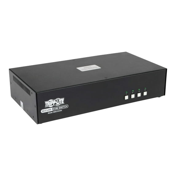 Tripp Lite Secure KVM Switch, Dual Monitor, DVI to DVI - 4-Port, NIAP PP3.0 Certified, Audio - KVM / audio switch - 4 x KVM / audio - 1 local user - desktop - TAA Compliant