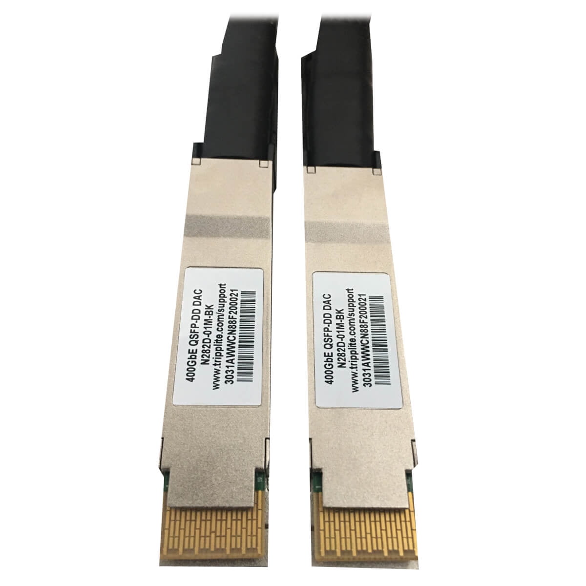 Tripp Lite 400gbe Qsfpdd Passive Twinax Black Direct Attach Cable, Qsfpdd/qsfpdd, 1m - Black/silver - 400gbase Direct Attach Cable - Qsfp-dd (m) To Qsfp-dd (m) - 3.3 Ft - Twinaxial - Sff-8665 -