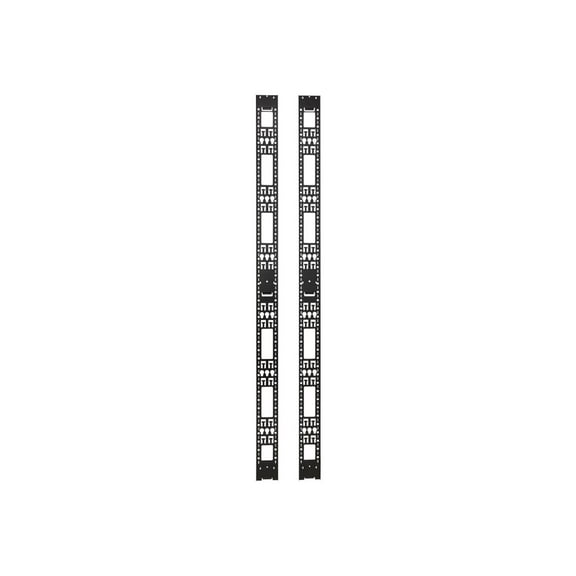 Tripp Lite 45U Rack Enclosure Server Cabinet Vertical Cable Management Bars - Black - 2 Pack - 45U Rack Height
