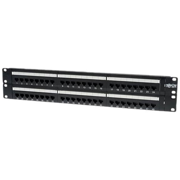 Tripp Lite 48-Port 2U Rackmount Cat6 110 Patch Panel 568B, RJ45 Ethernet (N252-048)