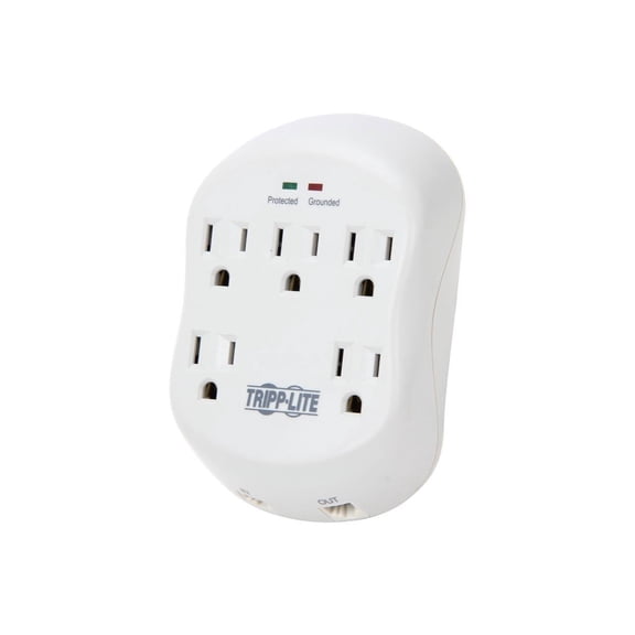 Tripp Lite 5 Outlet Surge RJ11 Protector Power Strip Direct Plug-in SK5TEL-0