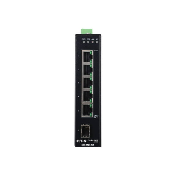 Tripp Lite 5-Port DIN Mount Managed Industrial Gigabit Ethernet Switch NGIM05C1
