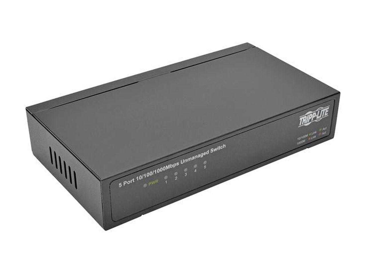 Tripp Lite 5-port Gigabit Ethernet Switch Desktop Metal Unmanaged Switch Switch Unmanaged 5 X 10/100/1000 Desktop Ac 100 240 V